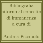 bibliografia immanenza